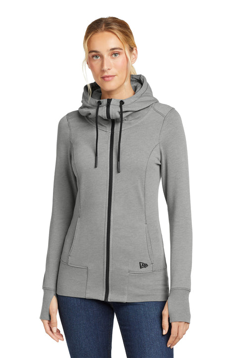 New Era® Women's Tri-Blend Fleece Full-Zip Hoodie